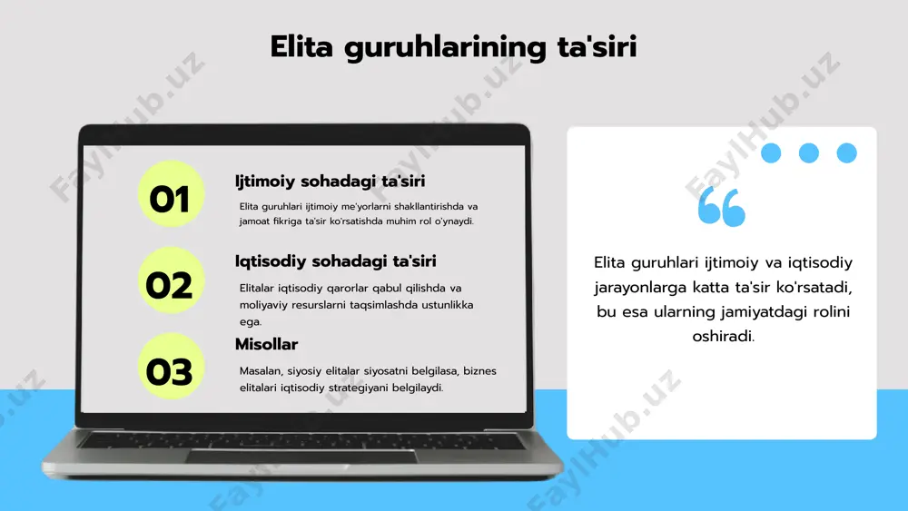 anfaatlarini himoya qilish va kuchaytirish uchun soliq imtiyozlari va davlat subsidiyalaridan foydalanadilar. bu orqali ular o'zlarining iqtisodiy ta'sirini oshiradilar va iqtisodiy resurslarni o'z qo'llarida saqlab qoladilar. elita guruhlarining iqtisodiy ta'siri ijobiy foydalarga ega bo'lishi mumkin, masalan, iqtisodiy barqarorlikni oshirish, yangi ish o'rinlarini yaratish va xalqaro investitsiyalarni jalb qilish. biroq, bu jarayon turli ijtimoiy guruhlar orasida tengsizlikni kuchaytirishi va iqtisodiy resurslarning noteng taqsimlanishiga olib kelishi mumkin. faktlarga ko'ra, iqtisodiy resurslarning 70% ga yaqini ko'pincha elita guruhlari tomonidan nazorat qilinadi. shuningdek, ular siyosiy qarorlar qabul qilish jarayonida muhim rol o'ynaydi, bu esa iqtisodiy siyosatning yo'nalishini belgilab beradi. photo by austin distel on unsplash kelajakda elita guruhlarining roli elita guruhlarining o'zgarishi kelajakda jamiyatning turli sohalarida sezilarli ta'sir ko'rsatadi. ushbu guruhlarning tarkibi va ularning jamiyatdagi roli yangilanib, zamonaviy ehtiyojlarga moslashadi. ularning siyosiy va iqtisodiy ta'siri qanday o'zgarishi mumkinligi hozirda muhokama qilinmoqda. o'zgarishlar zamonaviy trendlar elita guruhlarining texnologiyalar va globalizatsiya bilan yanada integratsiyalashuvini taqozo etmoqda. …