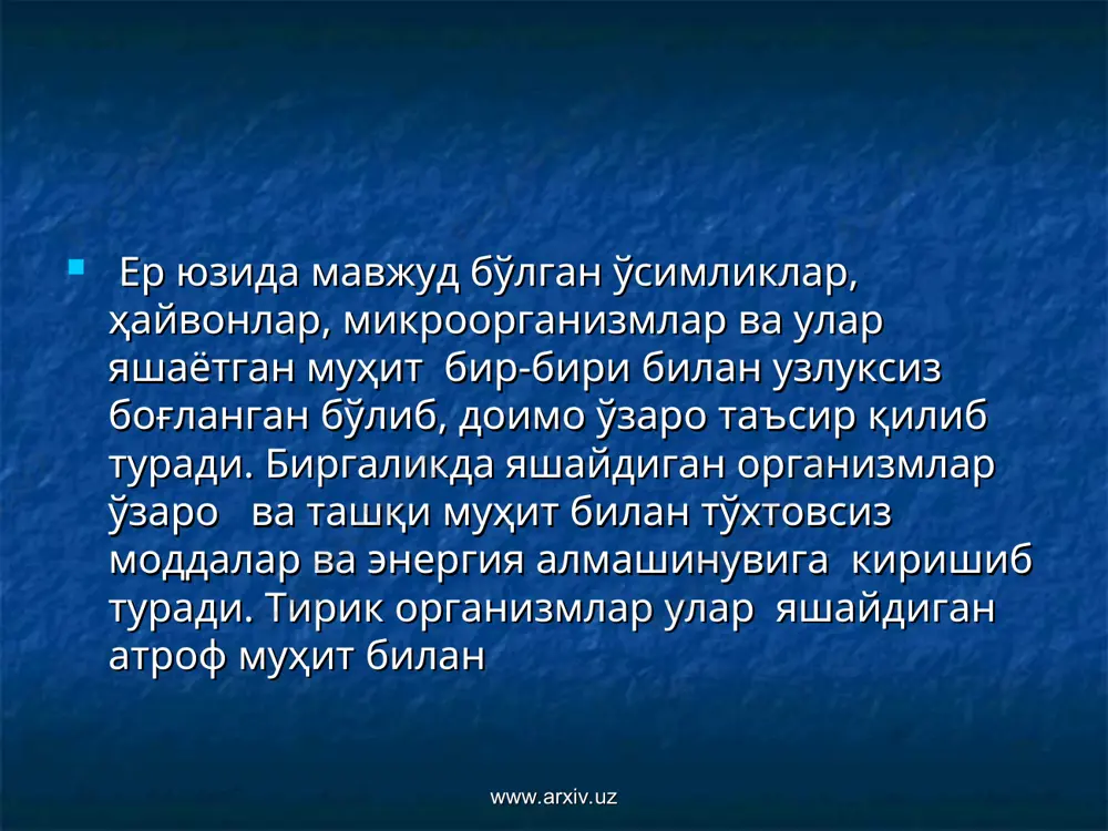 асосий яшаш мухитлари - Page 3