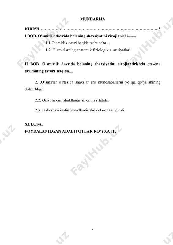 alohida olingan iste’dodli shaxslardagina emas, balki barcha mehnatkashlarning ijodiy imkoniyatlarini iloji boricha ko‘proq rivojlantirish zarurati yuzaga kelmoqda. bunday sharoitda inson va uning intellektual salohiyatiga aloqador fanlarning roli ortib borishi har bir inson shaxsida mavjud yashiringan tarzdagi imkoniyatlardan foydalanish, ularni ro‘yobga chiqarish yo‘l-yo‘riqlarini nazariy jihatdan ishlab chiqish ehtiyoji namoyon bo‘lmoqda. shu bois mamlakatimizda “ta’lim to‘g‘risidagi qonun” va “kadrlar tayyorlash milliy dasturi” ning ikkinchi sifat bosqichi - o‘z kasbining zukkolari, o‘ta zehnli, kuchli intellektual salohiyat egasi, o‘zida mukammal dunyoqarash va boy ma’naviyatni mujassamlashtirish, ularni jahon hamjamiyatida raqobatbardoshligiga erishishni maqsad qilib qo‘yadi. shunday ekan, o‘smir va o‘spirin shaxsini, kelajak avlodni o‘zining sog‘lom va mustaqil fikriga ega bo‘lgan yetuk shaxs sifatida tarbiyalash hozirgi kunda ko‘ndalang qo‘yilgan asosiy vazifalardan biriga aylangan. bugungi kunda psixologlarni qiynayotgan muammolardan biri bu o‘quvchilar guruhlarida shaxslararo munosabatlarni, shaxs xususiyatlarini iloji boricha to‘liq va mukammal o‘rganib chiqishdir. o‘smirlik davri ayrim psixologik adabiyotlarda «o‘tish davri», «og‘ir davr», «inqiroz davri» kabi nomlar bilan …