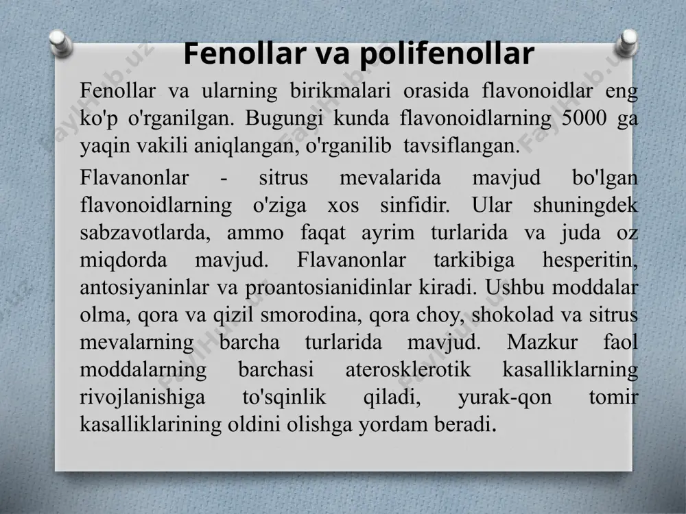 qarab belgilanadi(masalan, zaharli moddalar dori vositasi sifatida ma’lum dozalarda qabul qilinadi). olinish manbalariga qarab: tabiiy (o’simlik va hayvon to’qimalaridan olinadigan) sintetik tabiiy bfmlar tirik organizlarning hayot faoliyati jarayonlari natijasida hosil bo’ladi. klassifikatsiyaning boshqa variantlari: molekulyar massasi bo’yicha; zarrachalar haji bo’yicha; haroratga nisbatan turg’unligiga ko’ra; organizmda to’planishiga ko’ra; narkotik va boshqa spetsifik xususiytlarni namoyon etishiga ko’ra. biologik faol moddalarning funksiyalari organizmlardagi moddalar almashinuvida ishtirok etadi; zarur moddalar sintezida qatnashadi; organizmdagi bioreaksiyalarni katalizlaydi. bfmning organizmdagi roli shu moddalarning biologik faolligiga bog’liq bo’lib, bu faollik o’z navbatida quyidagi omillarga bog’liq bo’ladi: termolabillik, ularning activator va ingibitorlarga ta’siri, olinishining sterillik darajasi, рн muhitiga. biologik faollik bfmning biologik faollik birligi sifatida uning standart shtamm muhitidagi to’qimalar hujayralarining ma’lum sonini o’sishini rag’batlantiradigan yoki to’xtatib qo’yadigan minimal miqdoriga aytiladi. har bir bfm uchun uning biologic faolligini aniqlaydigan usullari mavjud. fermentlar uchun ularning faolliklarini aniqlash substrat (ferment ta’sir etuvchi modda) tugash tezligini aniqlash orqali yoki reaksion muhitda reaksiya …
