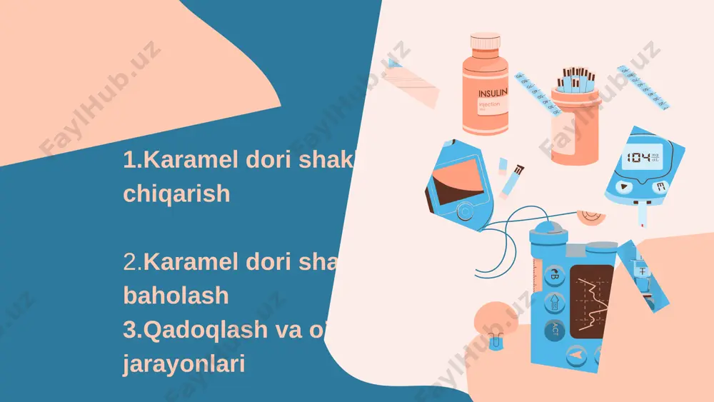 ligi kerak. • fizik-kimyoviy tahlil: karamel dori shaklida og’irlik, suv tarkibi va erish nuqtasi kabi fizik xususiyatlarni baholash. mahalliy va xalqaro standartlar: karamel dorilari uchun belgilangan sifat standartlari. ular ishlab chiqarish jarayonini nazorat qilishga yordam beradi. • sifatni ta’minlash tizimlari: iso, gmp (good manufacturing practices) kabi tizimlar orqali sifat nazoratini amalga oshirish. konsistensiya: karamel dori shaklining yumshoq yoki qattiq strukturasini baholash. ideal konsistensiya iste’mol qilishda qulay bo’lishi kerak. • ta’m: karamel dori shaklini tatib ko’rish va ta’m profilini baholash. ta’m xushbo’y, yoqimli va zarur bo’lgan faol moddalar bilan balansda bo’lishi kerak. • rang: karamel rangining to’g’riligi va bir xil bo’lishi. bunga e’tibor berish sifatni ko’rsatadi. qadoqlash jarayoni: karamel dori shakllarini saqlash va ularni transport qilish uchun qadoqlash muhimdir. bu jarayon dorining saqlanish muddatini uzaytirish va xavfsizligini ta’minlashga yordam beradi. • materiallar: qadoqlashda ishlatiladigan materiallar sifatli va oziq-ovqat standartlariga javob berishi kerak. odatda, plastmassa yoki metall qoplamalar ishlatiladi. qadoqlash va o’rash …