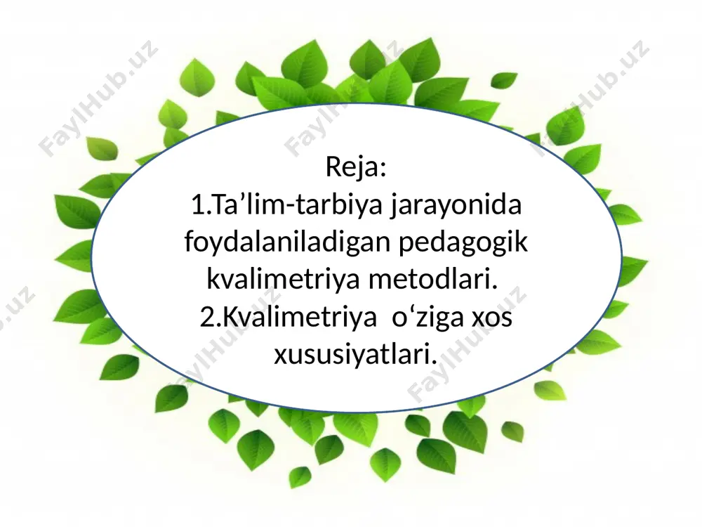 vropa mamlakatlarida obyekt va mahsulotlarni ballar vositasida baholash va standartlashtirish yo‘lga qo‘yildi. shu tariqa boshqa mamlakatlarda ham sifat ko‘rsatkichlarini aniqlash va amaliyotda qo‘llash borasida muayyan ishlar amalga oshirila boshlandi. bu harakatlar kvalimetriyaning ilmiy fan sifatida maydonga chiqishiga va tadqiqot ko‘lami kengayishiga turtki bo‘ldi. hozirgi zamon nuqtayi nazaridan kvalimetriyaning sifat ko‘rsatkichlari ikkita yirik guruh- tabiiy va ijtimoiy ko‘rsatkichlarga ajratib o‘rganiladi. tabiiy ko‘rsatkichlar, o‘z navbatida, o‘rganilayotgan obyektning fizikaviy, kimyoviy va biologik miqdor ko‘rsatkichlariga ajratiladi. ijtimoiy ko‘rsatkichlar jamiyat taraqqiyotining muayyan bosqichidagi voqea-hodisalar, ishlab chiqarish va iste’mol mahsulotlari, pedagogik jarayonlar, shaxsning ijtimoiy va mustaqil hayotdagi mavqeyi va o‘rni, savodxonligi, tarbiyalanganlik darajasi, shaxs kamolotiga nisbatan qo‘llaniladi. pedagogik kvalimetriya bo‘lajak o‘qituvchilar tayyorgarlik darajasining malaka talablariga mosligi, uzluksiz ta’lim tizimida faoliyat yuritayotgan muallimlarning kasbiy malakasi, mazkur bosqichda tashkil etiladigan ta’lim-tarbiya jarayonining sifati, tahsil oluvchilarning o‘zlashtirgan bilimi, ko‘nikma va malakalari, kasbiy kompetensiyasi(layoqati)ning dtsga mosligi, oliy ta’lim muassasalari, shu jumladan, mavjud kafedralarning pedagogik kadrlar tayyorlash sifati, o‘quv rejadan o‘rin …