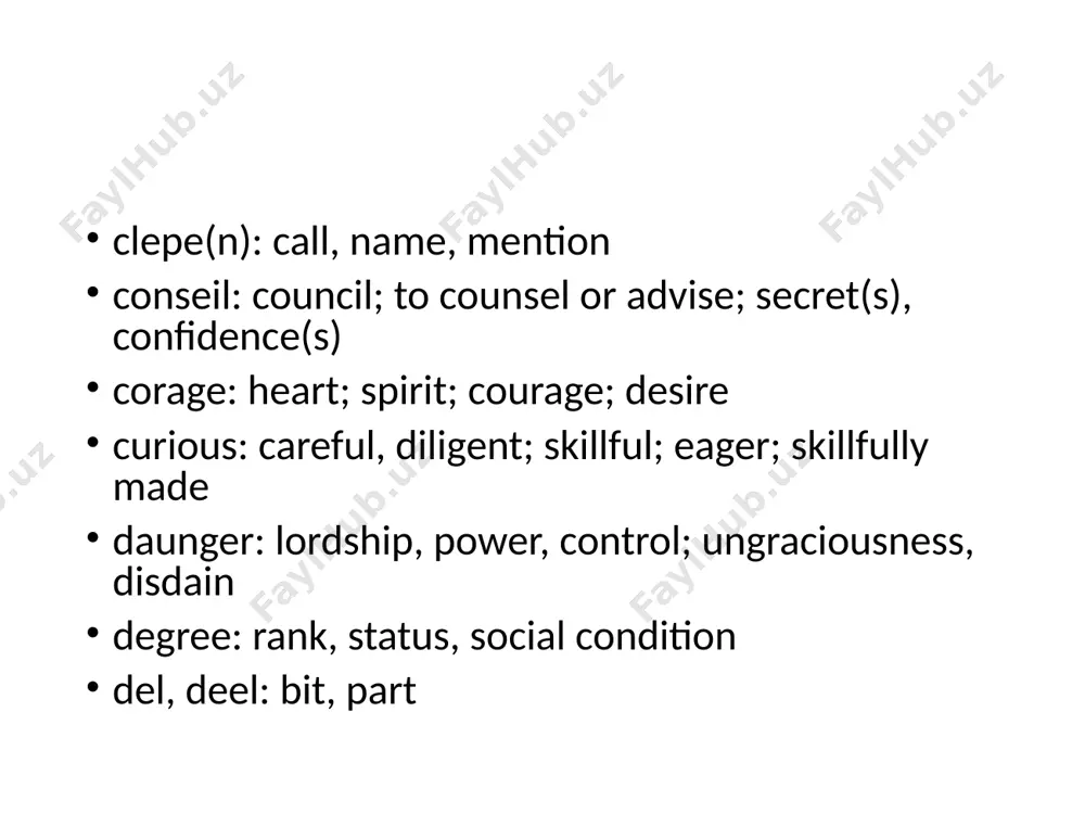 basic middle english word list for london dialect - Page 4