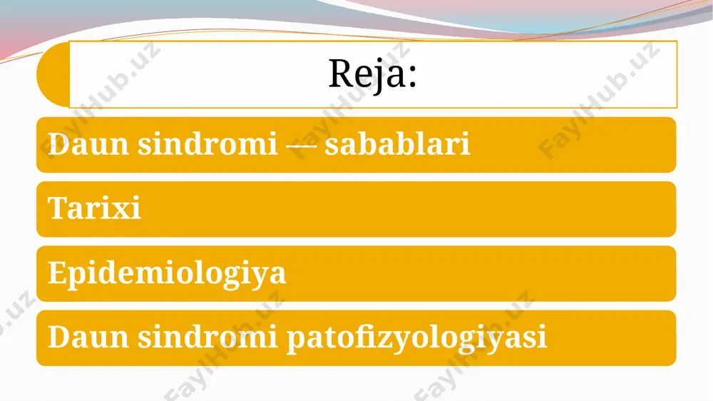 ayon etilgan noma yuborishdi. «the lancet» daun sindromi nomini ma’qulladi. jahon sog’liqni saqlash tashkiloti (jsst) mo’g’ul delegatlari murojaatidan keyin 1965-yilda rasman «mongolizm» nomini bekor qildi. 1975-yilda aqsh milliy sog’liqni saqlash instituti nomenklaturani standartlashtirish bo’yicha konferentsiya o’tkazdi. ular noto’g’ri atalishni bekor qilishni tavsiya qildilar. buning sababi sindromning kashfiyotchisi bu kasallikdan aziyat chekmaganligi edi. shunga qaramay, daun sindromi nomi hali ham barcha mamlakatlarda ishlatiladi. epidemiologiya daun sindromi kamdan-kam uchraydigan patologiya emas — u o’rtacha 700 ta tug’ilishdan bitta holatda kuzatiladi. hozirgi vaqtda prenatal tashxis tufayli, daun sindromi bo’lgan bolalar tug’ilishining chastotasi har 1100 holatdan 1 tagacha kamaygan, chunki homila kasalligi haqida xabar topgach, abortga murojaat qilinadi. har ikki jinsdagi homilada ham anomaliya uchrashi ehtimoli bir xil bo’ladi. onaning yoshi daun sindromi bo’lgan bolaga homilador bo’lish ehtimoliga ta’sir qiladi: agar onalar 20 dan 24 yoshgacha bo’lsa, bu ehtimollik 1562 ga 1; 30 yoshgacha bo’lsa — 1000 ga 1; 35 yoshdan 39 yoshgacha — …