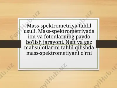 mass-spektrometriya — PPTX