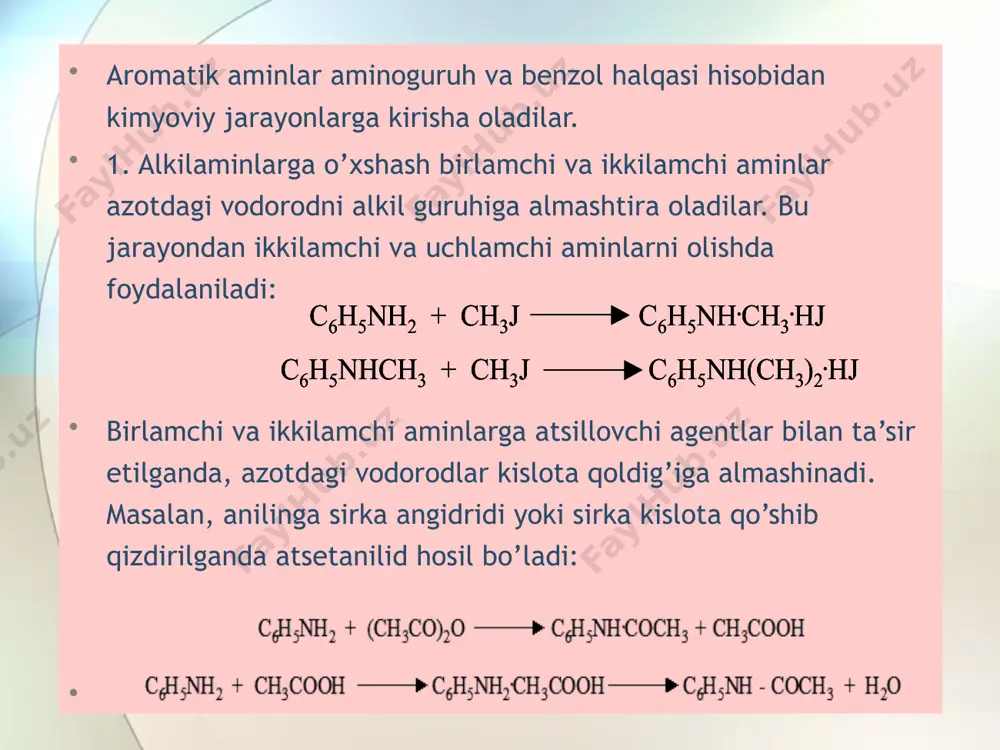 aromatik aminobirikmalar. anilin - Page 4