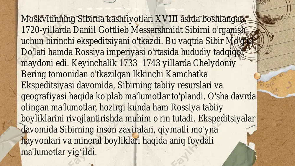 me/slaydai_bot 9. tauyskaya ko'rfazini shantar orollarini saxalin ko'rfazini, amur og'ziga borib, "daryolar va daryo aholisi yashaydigan odamlarning ismlari" ni tuzdi. ivan moskivitin kashf etgan hududlar ... t.me/slaydai_bot 10. moskvitinning personal kundaliklari va yozuvlari "moskvitinning personal kundaliklari va yozuvlari" mavzusi 19-asrning oxiri va 20-asrning boshlarida yashagan mashhur russ yozuvchisi aleksandr sergeyevich moskvitinning kundalik va boshqa yozuvlariga asoslanadi. ularning ko'pi xx asrning boshlarida, ayniqsa 1900-1920 yillarda yozilgan. moskvitin o'z hayoti, oila, jamiyat va o'sha davrning muhim voqealari haqida yozgan. kundaliklarida o'sha davrning madaniy va ijtimoiy hayoti haqida ham batafsil ma'lumotlar topish mumkin. ularning ba'zilari 1920-yillarning oxirida nashr etilgan va keyingi tadqiqotlarga asos yaratgan. ... t.me/slaydai_bot ivan yurevichning dengiz sayohatlari tajribasi davomida u 25 marta turli dengizlarga safar qilgan. u 200 ming kilometrdan ortiq masofani bosib o'tgan. ivan yurevichning asosiy sayohatlari qora dengiz, oʻrta dengiz va atlantika okeaniga qaratilgan edi. 1990-yildan 2015-yilgacha bo'lgan davrda u har yili kamida 2-3 marta dengiz safarlariga chiqishni …