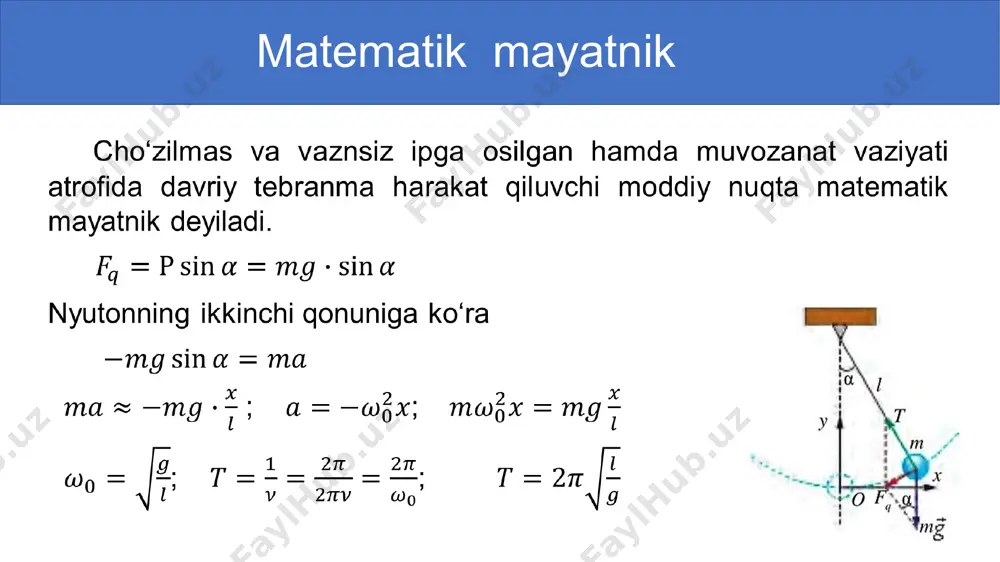 prujinali va matematik mayatniklar - Page 5