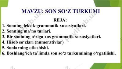 son so‘z turkumi — PPTX