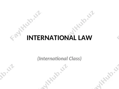 international law — PPT