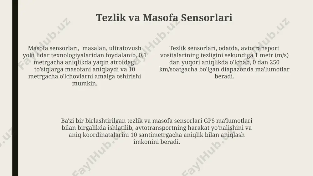 transport harakat holatini qayt etuvchi datchiklar - Page 4