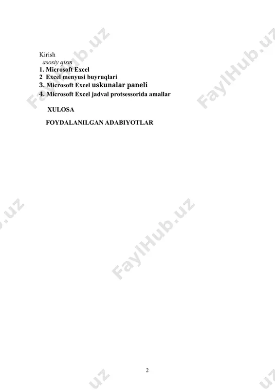 asturning murakkabligi va imkoniyatlarining juda kengligi sababli , ular bilan tanishish uzoq davom etishi mumkin, binobarin, aynan ish jarayonida uning yangi-yangi imkoniyatlarini ko’rish mumkin. excel bugungi kunda mashhur elektron dasturlash jadvallaridan biridir. undan ishbilarmonlar, o’qimishli kishilar,xisobchilar va jurnalistlar foydalanadilar. u yordamida turli xildagi ro’yxatlar, kataloglar, jadvallar, moliyaviy va statik otchyotlar,jamoa fikrini xisobga olish biznes korxonalarni rejalashtirish, ilmiy eksperimentlar natijasini ishlab chiqish, prezentatsion materiallar tayyorlash mumkin. хullas, yeхsel qulay elektron jadvaldir. jadvallarni jihozlash turli xil bo’ladi, formatlashda berilgan imkoniyatlar xuddi yaxshi tekst protsessordek, shriftlarni o’zgartirish mum-kin, rasm chizishni, qatorlar ajratishni, qatorli yoki aloxida yacheykalardagi tekstni rang bilan ko’pincha agar sizda rangli printer bo’lsa, ramkali va chiziqli, oblastlarni ranglash, berilgan jadvallarda grafik va diagramalar ko’rish, jadvallarda kartinkalar qo’ya bilish va hokazolarni bajarish mumkin. shuni aytish lozimki, bu dastur xaddan tashqari kuchli,imkoniyatlari juda ko’p, ko’pincha oxirgi versiyalar (5.0 va 7.0 windows 95 uchun) mikesida berilgan. biz, albatta o’zimizga kerakli bo’lgan tushunchalarni ko’rib chiqamiz, …