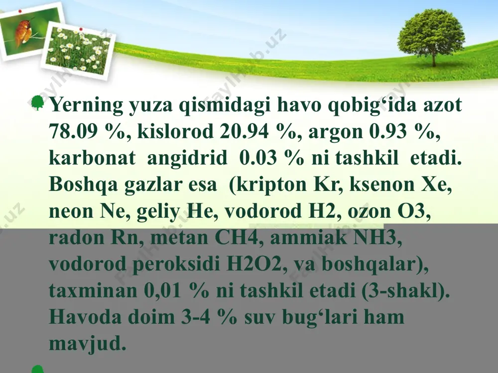limning global о‘zgarishi haroratning kо‘tarilishidagina aks etmay, balki quyidagi ayrim hodisalar soni va jadalligining ortishida ham ifodalanadi: jazirama issiq kunlar, qurg‘oqchilik, suv toshqinlari, haroratning keskin kо‘tarilishi yoki sovushi, sellar, kuchli shamollar. iqlim isishining oqibatlari aholi sog‘lig‘iga bevosita va bilvosita ta’sir kо‘rsatishi mumkin. bevosita ta’sir oqibatlariga suv toshqinlari, dovullar, tо‘fonlar, bо‘ronlar natijasida halokatga uchragan odamlarni kiritish mumkin. bundan tashqari, jazirama ob-havo yurak qon-tomir kasalliklari, nafas olish organlari, nerv sistemasi, bо‘yrak va boshqalardan kasallanishga hamda о‘limning ortishiga olib keladi. bilvosita ta’sir oqibatlari natijasi yog‘inlar va botqoqliklar maydonining ortishi bilan bog‘liq. bu – chivin infektsiyasi, birinchi navbatda malyariya xavfining ortishiga olib keladi. yuqori haroratli davrning kattalashishi kanalarning faollashishiga va ular sababchi bо‘ladigan yuqumli kasalliklarning о‘sishiga olib keladi. iqlim о‘zgarishi muammosining muhimligi va uning salbiy oqibatlarini yumshatish bо‘yicha shoshilinch choralar kо‘rish lozimligini hisobga olib, о‘zbekiston respublikasi 1993 - yilda iqlim о‘zgarishi haqida bmt ning doiraviy konventsiyasiga qо‘shildi, 1998 - yilning noyabrida esa kioto protokolini …