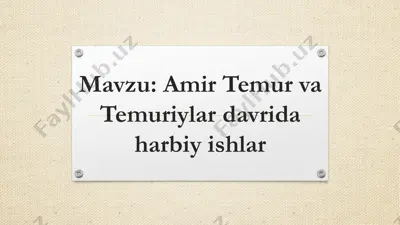 harbiy ishlar va arki oliya samarqand shahri — PPTX