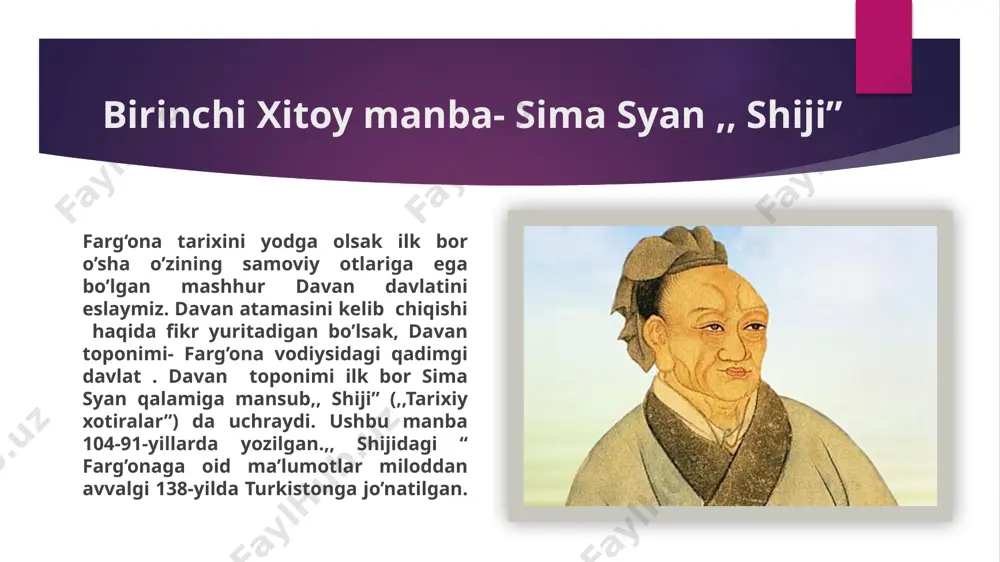 . u yuqori nasya, quyi nasya, asbara, naqod, miyon rudon, jidg‘il, urast, biskand va salot kabi tumanlarga bo‘lingan. axsikat, qubo, o‘sh, o‘zgand, xaylam kabi shaharlar ix-xasrlarda farg‘onaning eng yirik shaharlaridan bo‘lgan. shuningdek, farg‘ona viloyatida vankat, suj(x), xuvokand, rishton, koson, karvon, madvo, marg‘inon, andukon va boshqa shaharlar ham mavjud bo‘lgan. al-muqaddasiyning yozishicha, xaytal mamlakatlari 6 mintaka (iklim) va 4 xududga bo‘lingan. turklar chegarasidan farg‘ona boshlanadi, keyin isfijob, keyin shosh, keyin ushrushona, keyin sugd, keyin buxoro sugdga tegishli deyilsa, maksadga muvofik bo‘ladi. xududlar esa iloq, kesh, nasaf va sagoniyondir farg‘ona vodiysi haqida arab manbalarida yozilishicha, «u mintaqaning sharqiy qismida chapga qayrilmasingizdan avval boshlanadi. u juda gullab yashnagan bo‘lib, u yerda 40 ta masjid bo‘lgan» ibn havqalning yozishicha, farg‘ona – mamlakatning nomi bo‘lib, u boy shaharlar va qishloqlarni o‘z ichiga olgan keng viloyatdir. uning poytaxti axsikat [shahri] dir. bu – shosh daryosining bo‘yida, tekislikda [joylashgan] shahardir,-shahar bilan tog‘lar orasidagi masofa taxminan 1 farsaxni …