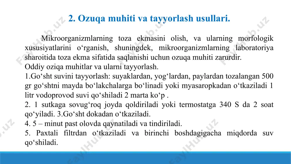 ozuqa muhitlari va ularning klassifikatsiyasi. sifatli taqdimot 11 bet. - Page 4