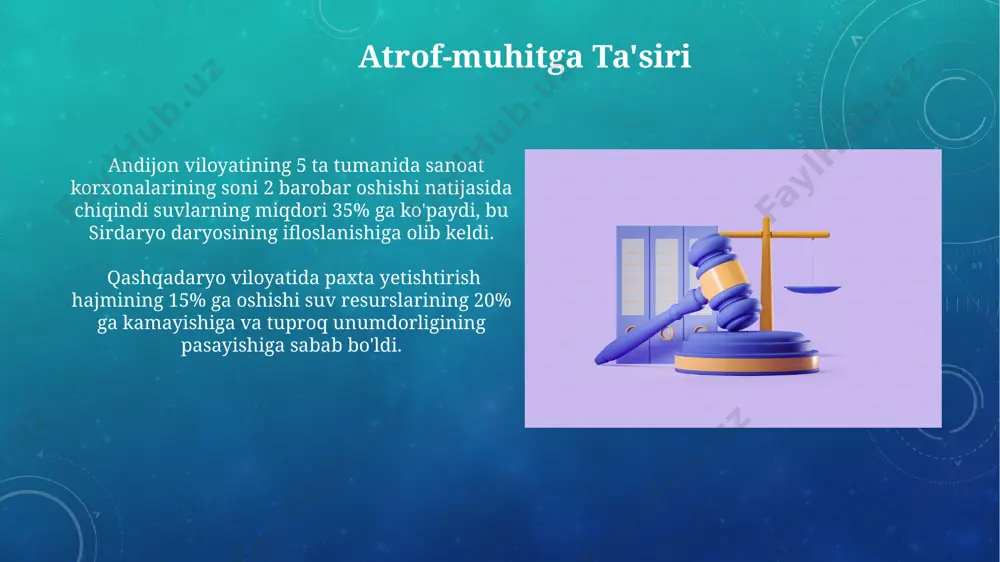 rorlikka ijobiy taʼsir koʻrsatdi. oʻzbekistonning 2030 yilgacha boʻlgan “yashil iqtisodiyot” strategiyasi, taxminan 5 milliard dollar miqdorida investitsiyalarni jalb qilishni rejalashtirmoqda, bu esa ekologik barqarorlikka sezilarli hissa qoʻshadi. asoslari va printsiplari жанубий кореянинг ривожланиши мисолида кўриш мумкинки, 1960 йиллардан бошлаб яшаш даражасининг ошиши билан бирга, аҳолининг 30% дан ортиғи янги турдаги товар ва хизматларга бўлган эҳтиёжи ҳам ортган. ушбу қонуннинг асослари 20-асрнинг иккинчи ярмидаги технологик тараққиёт ва жаҳон бозорининг кенгайиши билан боғлиқ бўлиб, маҳсулотлар сонининг кўпайиши ҳамда реклама таъсирини ҳисобга олади. barqaror rivojlanish bilan bog'liqligi qashqadaryo viloyatida amalga oshirilayotgan 50 million dollarlik qayta tiklash loyihasi, suv resurslarini boshqarish va qishloq xo'jaligini modernizatsiya qilish orqali, mahalliy aholining turmush darajasini yaxshilash va barqaror rivojlanishga hissa qo'shishga qaratilgan. o'zbekistonning 2030 yilga kelib iqtisodiy o'sishini 8% ga oshirish rejasi, energiya samaradorligini yaxshilash va atrof-muhitni muhofaza qilish choralarini o'z ichiga olgan holda, barqaror rivojlanishga erishishga qaratilgan. muhokama va bahslar bahslar natijasida aniqlangan 8 ta muhim ehtiyojdan …