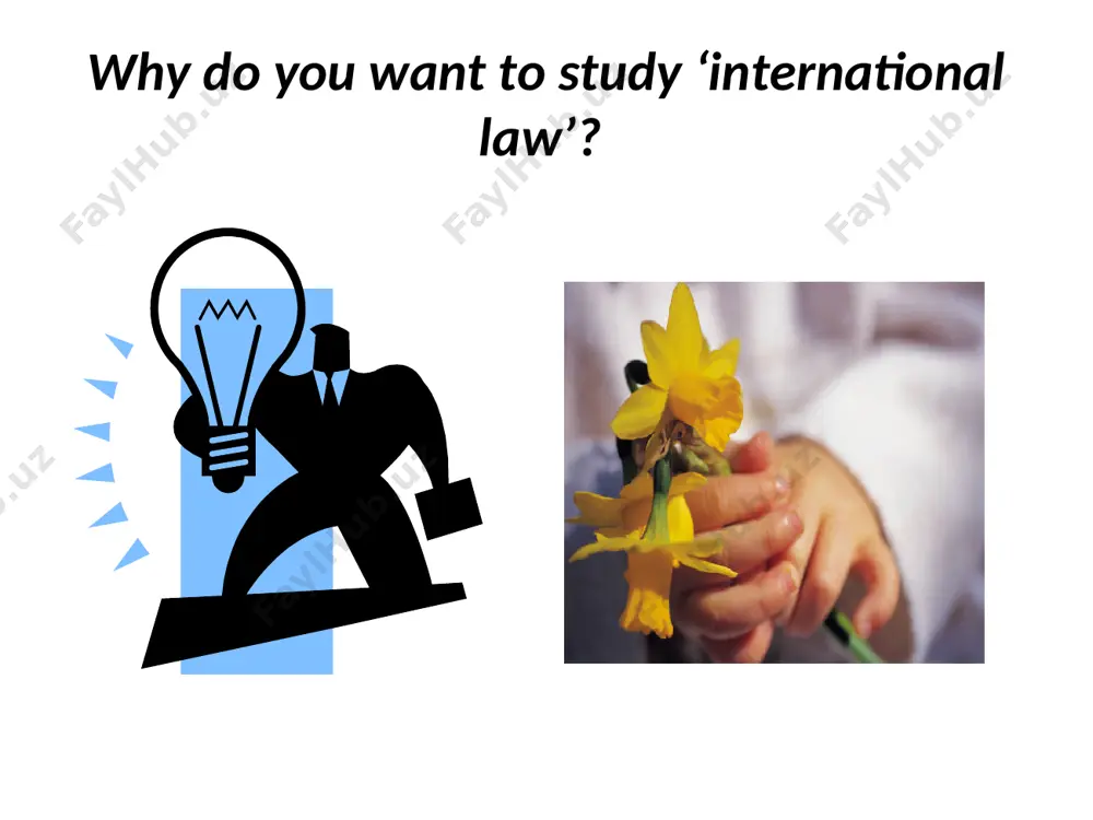 of the three primary sources of international law international treaty law is comprised of obligations states expressly and voluntarily accept between themselves in treaties. customary international law is derived from the consistent practice of states accompanied by opinio juris, i.e. the conviction of states that the consistent practice is required by a legal obligation. general principles of law is the legal principles common to major legal systems. interpretation of international law article 31(1) of the vienna convention on the law of treaties: “a treaty shall be interpreted in good faith in accordance with the ordinary meaning to be given to the terms of the treaty in their context and in the light of its object and purpose” the components of art.31(1) “ordinary meaning”: a restrictive interpretation which bases on the actual text (the textual approach). “in their context”: the idea behind the treaty; what the writers intended when they wrote …
