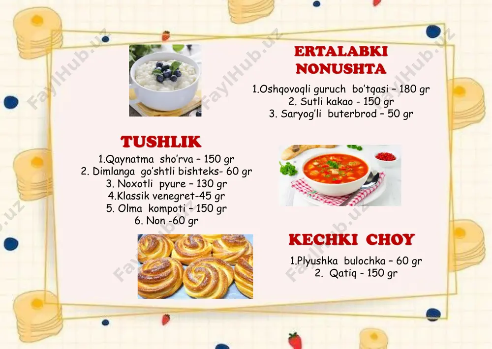 dmttda 10kunlik taomnoma tushlik - Page 3