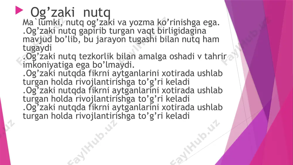 og’zaki va yozmanutqiyfaoliyatlarning o’ziga xosligi - Page 3