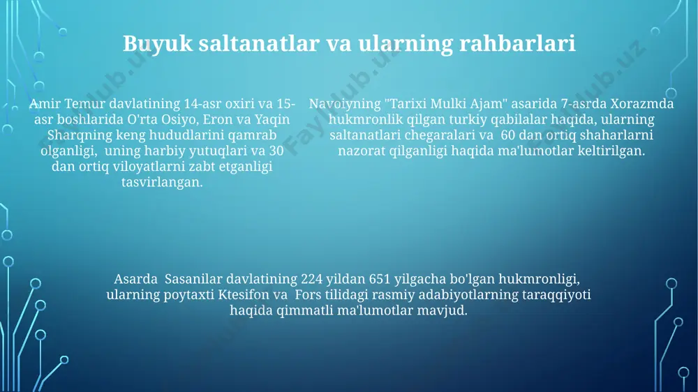 navoiyning "tarixi mulki ajam" asarida tarixiy shaxslar - Page 5