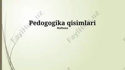 pedogogika qisimlari — PPTX