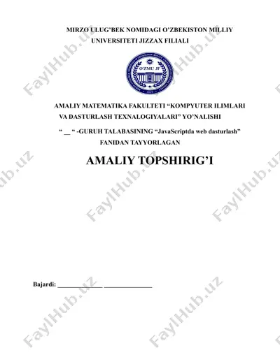 amaliy topshirig’i "to‘plamlar birlashmasi" — DOCX
