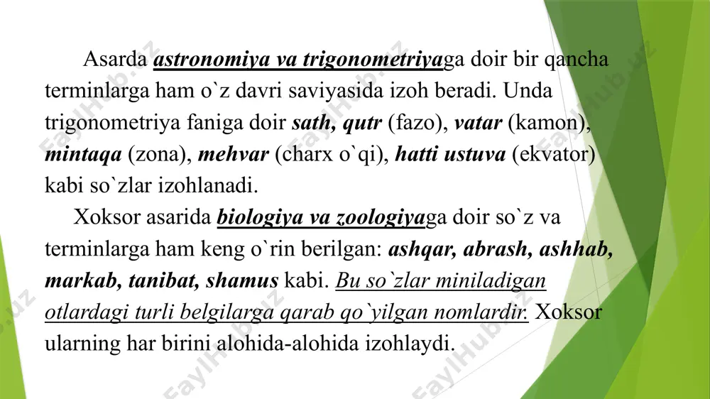 dima ham uchraydi: bar edi yunanda birәv padshah, erdi jahan shahi anga xaki rah. nishotiy xalq maqollaridan ustalik bilan foydalanar ekan, ulardan ilhomlanib, o`zi ham xalq maqollari darajasidagi iboralar ijod qiladi: toyu aza xush turur ahbab ilә, shadiyu g`am ham yana atrab ilә. nishotiy asarini mumkin qadar sodda, ma`noli, ravon va obrazli bo`lishi uchun xalq tili elementlaridan ustalik bilan foydalanib, original o`xshatish, istiora, kinoya, mubolag`a, sifatlash, majoz va qarama-qarshi qo`yish usullarini qo`lladi. shoir dostonda omonim so`zlardan ham ustalik bilan foydalanadi. bir so`z bilan bir kecha ma`no ifodalashga harakat qiladi: yuz uzә churuk yag`ach erdi burun, har yer barsa, bariban ul burun. bu parchada birinchi misradagi burun so`zi odam organlaridan biri ma`nosida, ikkinchi misrada «avval, ilgari» ma`nosidadir. xvii-xviii asrlarning boshqa adiblarida bo`lgani kabi nishotiyning „husnu dil“ dostonida ham mahalliy shevalarga xos xususiyatlar mavjud. dostonda buxoro va xorazm shevalariga xos so`z va iboralar, grammatik elementlar uchraydi: margi, nav mubarak, himmati sipahdar, husni …