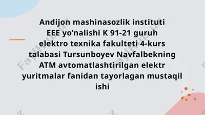 andozaviy texnika matorini texnik sharoitlar boyicha tanlash — PPTX
