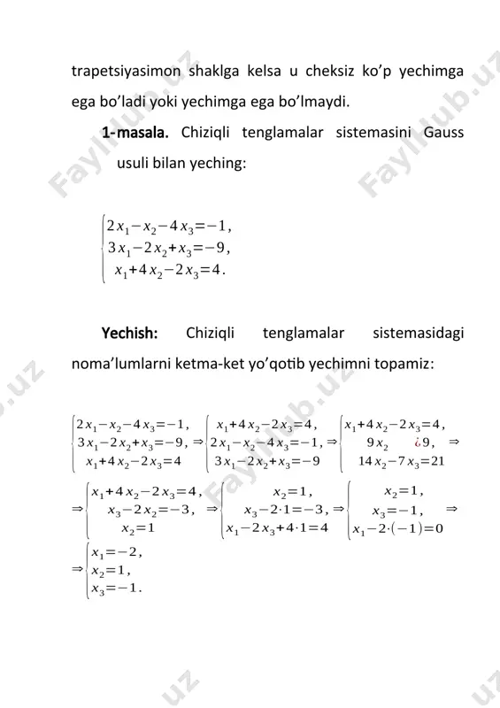 m m ÷ ÷ ÷ ÷ ÷ ÷ ø ö ç ç ç ç ç ç è æ - - 5 13 5 1 5 1 5 14 0 5 18 5 4 5 19 5 14 0 5 1 5 3 5 3 5 2 1 m m m n ÷ ÷ ÷ ÷ ÷ ÷ ø ö ç ç ç ç ç ç è æ - - - 1 1 4 0 0 7 9 7 2 14 19 1 0 7 5 7 5 7 8 0 1 m m m ÷ ÷ ÷ ÷ ÷ ÷ ø ö ç ç ç ç ç ç è æ - 4 1 4 1 1 0 0 56 53 56 3 0 1 0 7 3 7 3 0 0 1 m m m ï ï ï î ï ï ï í ì = + - = + = …