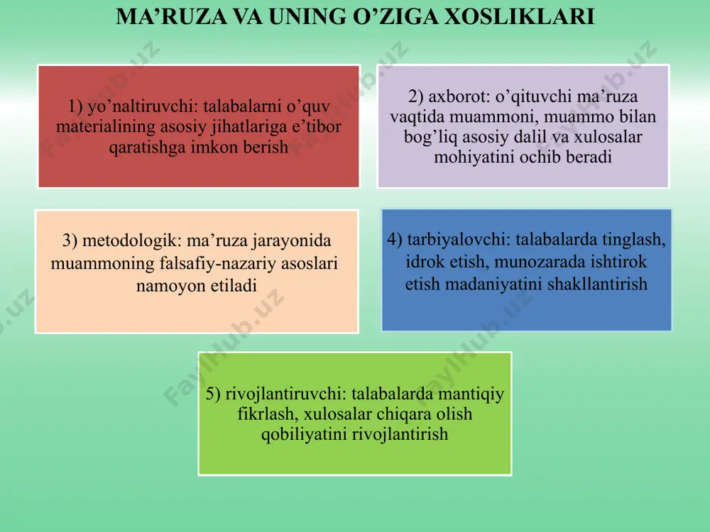 yati, 2010. 4. djuraev r.x. va boshq. pedagogik atamalar lug‘ati. –toshkent, fan, 2008. 5.pedagogikadan amaliy mashqlar va masalalar /o‘quv qo‘llanma. o‘.asqarova. –toshkent, istiqlol, 2005. 6.pedagogik entsiklopediya. i va ii jild. “o‘zbekiston milliy entsiklopediyasi” davlat ilmiy nashriyoti. -toshkent, 2012. 7.teaching and learning pedagogy, curriculum and culture by alex moore 2012. e’tiboringiz uchun rahmat! image2.gif image3.gif image4.gif image5.gif image6.gif image1.jpeg /docprops/thumbnail.jpeg