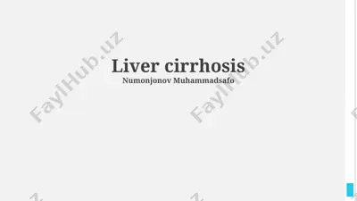 liver cirrhosis — PPTX