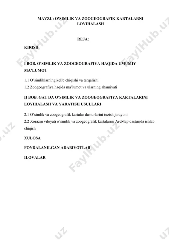 kunda asosan sohada uchuvchisiz apparatlardan foydalangan holda qo’riqxonalar , to’g va tog’ oldi o’simliklarini monitoring qilish, ma’lumotlar to’plash va kartografik materiallaridan foydalangan holda sun’iy yo’ldosh navigatsiya tizimi ishlashini ta’minlash . bugungi kundagi mavjud o’simliklar va hayvonot dunyosi elektron axborot tizimi orqali ma’lumotlar olish talabga javob bermaydi. zamonaviy va tezkor yer hisobini yuritish usuli bu gat dasturlari yordamida joylarning tahlilini olib borish hisoblanadi. o‘zbekiston respublikasida mavjud bo‘lgan bir qator asosiy mavzuli kartalar bir necha o‘n yil oldin chop etilgan bo’lib, ulardagi ma’lumotlar eskirib ketgan va o‘z ma’nosini yo‘qotgan. yangi zamon talablariga mos kartalarni yaratishda soha mutaxasislari distansion zondlash ma’lumotlari asosida shakllantirilgan ma’lumotlardan foydalanmoqda. yangi tuzilgan elektron va raqamli kartalarning afzalliklari shundaki, kartani tuzish jarayonida qo‘yilgan ayrim xatoliklarni tuzatish hech qanday muammoni keltirmaydi va ko’p vaqt talab etmaydi. hozirgi yaratilgan gat texnologiyalarining versiyalari avvalgilarini to‘la qamrab olgan va bir muncha takomillashgan. bu esa avvalgi elektron versiyalarida tuzilgan raqamli kartalardan samarali foydalanish imkonini …