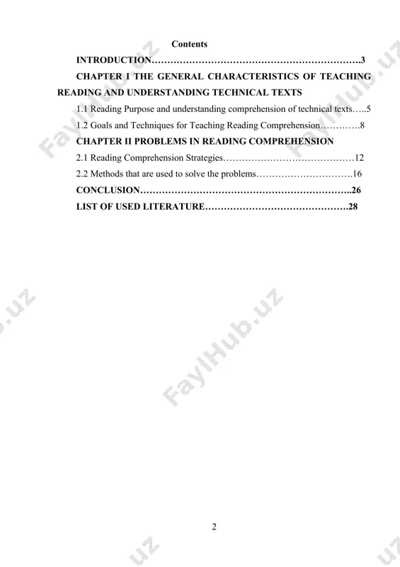 e teaching reading comprehension was always underestimated in teaching english as a second language, nonetheless it plays a great role in second language acquisition. the aim is to analyze the existent problems in teaching reading comprehension and find the ways out of this problem by suggesting a series of exercises that can be useful in classroom activities. thus, according to the set aim we are to solve the following tasks: · to determine the aim and nature of teaching reading comprehension; · to open the essence of · to describe the reading skills and teaching technics; · to describe different approaches to teaching reading; · to work out new technologies in teaching reading; the scientific novelty: few would dispute the claim that comprehension is necessary in order for language acquisition to occur. in order to communicate effectively, learners must understand what is being said. to function successfully with a target …