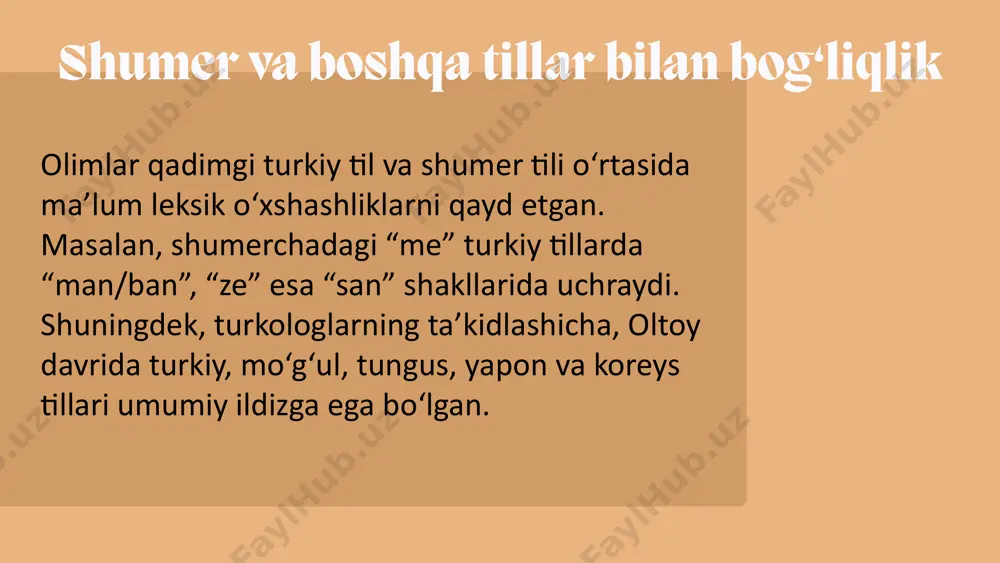 izmat qilgan. antonimlar qarama-qarshi ma’noga ega bo‘lgan so‘zlar qadimgi turkiy tilda ham keng qo‘llangan. kontekst asosida yuzaga keladi: iža – asra (yuqorida – pastda) kok – yaghiz (ko‘k – qora) bag‘liq – qul, silik qiz – kiŋ (bek – qul, suluv qiz – cho‘ri) bo‘lishli va bo‘lishsiz fe’llar ham antonimlik hosil qilgan: öl-dür-mäk – öl-mämäk (o‘ldirish – o‘ldirmaslik). zidlik nafaqat grammatik qo‘shimcha orqali, balki semantik ma’noda ham yuzaga kelgan: ayigh qilinč – buyan adgü qilinč (yovuz qilmish – ezgu amal). antonimlar qadimgi matnlarda ijtimoiy-siyosiy, axloqiy tushunchalarni ifodalashda muhim vosita bo‘lgan. iboralar qadimgi turkiy til iboralarga ham boy bo‘lgan, lekin ularning ko‘rinishi davrlarga qarab farqlanadi. urxun–yenisey yodgorliklarida iboralar kam uchraydi. ix–x asr yodgorliklari, ayniqsa *“oltin yorug‘”*da ko‘plab iboralar mavjud. ularning bir qismi tarjima asar ta’sirida yaratilgan: nom filganin awritgali → “buddaviylik marosimini bajarish” ma’nosida turg‘un ibora. kongül örüt- → “qalbda fikr uyg‘otmoq”. ba’zi iboralar shaklan gapga o‘xshagan, ammo turg‘un birikma sifatida …