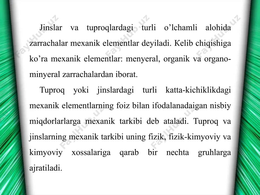 himiz mumkin. tojaz birgina 2002 yilda 21,613 ming tonna atmosfera orqali tuproq, o‘simlik, hayvonot va suv qoplamiga vodorod ftorid - ng‘, azot ikki oksidi -n0, uglerod ikki oksidi - so, oltingugurt to‘rt oksidi - 802 kabi zaharli moddalarni chiqargan, natijada esa tuproq qoplamida ayrim kimyoviy elementlarning miqdori ruhsat etilgan miqdori (rem) ko‘rsatkichidan bir necha marta ortgan va tuproqning bir qator xossalariga salbiy ta’sir etgan. eng achinarlisi bu holat shu hududda yashovchi xomilador ayollar, yosh bolalarga sezilarli ta’siri achinarli holatlarga olib kelgan. bir qator olimlarimiz (i.orestor, g.raxmatkariyev, ye.kamilov 1995) va o‘zr yergeodezkadastri davlat qo‘mitasining tuproqshunoslik va agrokimyo ilmiy tadqiqot davlat instituti xodimlari tojaz ning chiqindilaridan zarar ko‘rayotgan surxondaryo viloyatining sariosiyo, uzun va denov tumanlarida ilmiy tadqiqotlar olib borishdi. tojaz ning faoliyati mobaynida nafaqat tojikiston respublikasi hududi, balki o‘zbekistonning sariosiyo, uzun va denov tumanlari atrof- muhity, xususan tuproq, suv, havo qoplami, o‘simlik va hayvonot dunyosi kimyoviy ifloslanishdan zararlanmokda. tuproq qoplamining ifloslanishi bu …