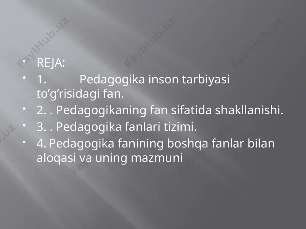 ing shakllanishi haqida tadqiq qiladi, hamda fan sifatida tan olindi va rivojlanib bormoqda. juda qadimgi davrda jamiyatning inson zotini qo'llab - quvvatlash va saqlab qolish ehtiyojidan kelib chiqqan holda tarbiyalash jarayoni avvalo u ijtimoiy- tarixiy tajriba jarayonida to'plangan va to'planayotgan ijtimoiy tajribani bir-birining o'rniga kelib turadigan avlodlarga etkazib berishi bilan xarakterlanadi. yangi avlod o'zidan oldingi keksa ajdodning ijtimoiy turmushdagi tajribasini (fan, san'at, ahloq) xulq, atvor sohalarini o'zlashtira borib uni boyitadi. bu haqda a.r.beruniy “jamlangan tajribani har bir avlod o'zidan keyin kelayotgan, o'zidan keyin uni taraqqiy ettiradigan va boyitadigan navbatdagi avlodga etkazib beradi” deb o'rinli ta'kidlagan. ijtimoiy tajriba, tabiat, jamiyat, texnika va voqealarni qayta o'zgartirish uchun zarur bo'lgan faoliyat ususllari haqidagi bilimlar, ko'nikma va malakalar: insonning dunyoga, odamlarga, o'ziga nisbatan munosabatining alohida tizimi sifatidagi tarbiyalanganliklari tarkib topgandir. ijtimoiy tajriba moddiy va ma'naviy qadriyatlarning yig'indisi sifatida ijtimoiy ongning turli shakllarida shuningdek, ijtimoiy munosabatlar, hulq atvor tizimida mujassamlashgan tarbiya muayyan ijtimoiy funksiyalarni bajarishga …