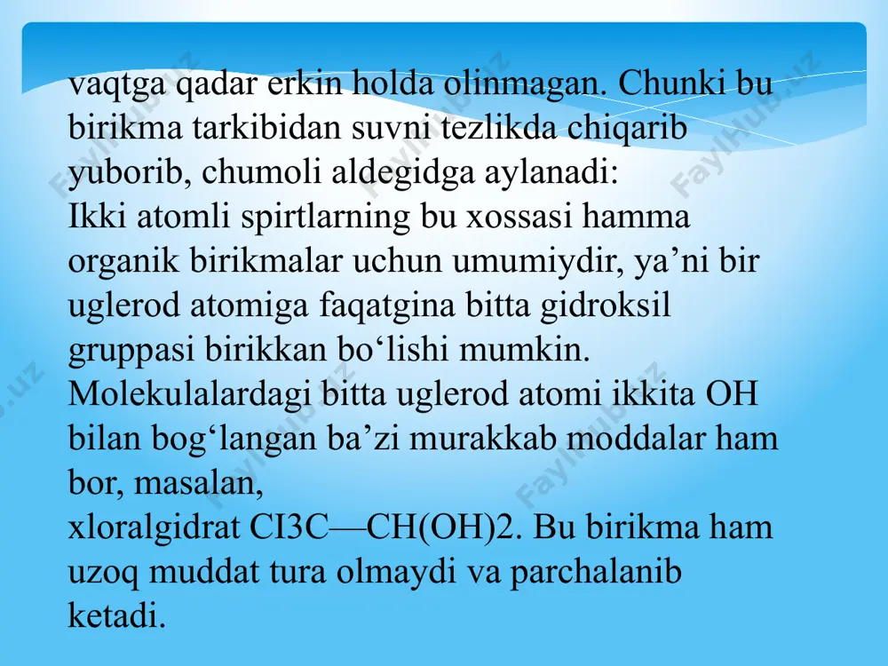 r hosil qiladi. masalan, sulfat (c18h37 no2)2 . n2so4 va diatsetat c18h37 no2 . 2c2n4o2 etanol. perenteral dorilar tayyorlashda erituvchi sifatida juda kam qo’llanilib, odatda, 10—30 % li eritmalari ish-latiladi. inyeksiya uchun tayyorlanadigan eritmalar — chin eritma, suspenziya va emulsiya holida teri ostiga, teri ichiga, venaga, muskul orasiga, orqa miya kanali, ayrim hollarda shikastlangan a'zoning o’ziga yuboriladi. parenteral dorilar dozasi peros moddalarga qaraganda ancha kam bo’ladi, chun-ki ular jigarda hech qanday ta'sirga uchramay, parchalanmay, to’g’ridan-to’g’ri qonga shimiladi. diterpenlarga – a vitamin yoki retinol c20h30o kiradi, va o`sish, rivojlanish omili hisoblanadi. a vitamin o`simliklarda tayyor holda saqlanmaydi. u sutda, sariyog`da, tuxum sarig`ida, ayniqsa baliq moyi va hayvon jigarida ko`p miqdorda saqlanadi. ovqatda a vitamin yetishmaganda o`rganizmning o`sishi, rivojlanishi to`xtaydi, kishi vazni kamayib ketadi, ko’zning mug`uz pardasi – eng ustki tiniq pardasi qovjirab qoladi, natijada shapko`rlik yuz beradi. qaynatilgan sabzi yetarli miqdorda qandli diabet bilan kasallangan bemorlar ovqat ratsioniga kiritilgan.sabzi tarkibidagi a …