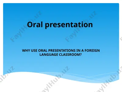 oral presentation — PPT