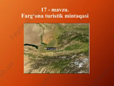 farg‘ona turistik mintaqasi — PPTX