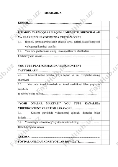 ijtimoiy tarmoqlar haqida umumiy tushunchalar va ularning hayotimizda tutgan o’rni — DOCX