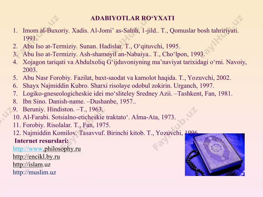 moturidiy, abu mu’in an-nasafiy kabi islom olimlari yetishib chiqdi. shuningdek forobiy, ibn rushd, ibn sino va boshqa mutafakkirlar ham yetishib chiqdiki, ularning sa’y-harakatlari bilan diniy, islomiy ilmlar bilan birga islom falsafasini nazariyasi bo‘lmish kalom ilmi, hadisshunoslik, fiqh kabi fanlar rivoj topdi. islom tadrijan rivoj topar ekanmadaniyati va qarashlari islomdan farqli bo‘lgan xalqlarga islomni tanitish, o‘z dinlarining boshqa dinlardan afzalligini ko‘rsatishda muqaddas kitoblar bilan kifoyalanibgina qolmay, mantiqiy jihatdan isbot qilish hayot-mamot masalasiga aylandi. bu, o‘z navbatida, yangi g‘oya va yo‘llarning paydo bo‘lishiga olib kelishi ravshan edi. ikkinchi tomondan esa, mavjud siyosiy tuzum ichidagi beqarorlikni bartaraf etish, musulmonlarning turli firqalarga bo‘linib ketishiga yo‘l qo‘ymaslik zarurati ulamolarni yangi izlanishlarga majbur qildi. ushbu omillar islomning fikrlovchi doiralarida falsafiy bahslarning paydo bo‘lishiga zamin tayyorladi. ma’lumki, islom falsafasi o‘z taraqqiyoti davomida shariat ilmining tarkibiy qismiga aylandi. islomni falsafiy o‘rganish muhammad (s.a.v.) vafotidan keyin darhol ko‘zga kuringan bo‘lsa-da, fan sifatida, ma’lum ma’noda, aqliy (ratsional) ta’limot sifatida shakllanishi …
