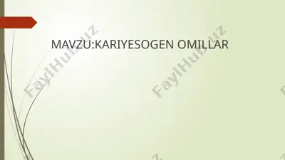 kariyesogen omillar — PPTX
