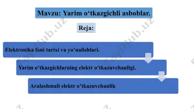 yarim o‘tkazgichli asboblar — PPTX