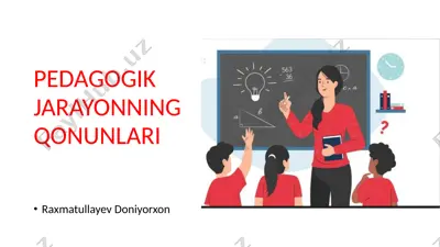 pedagogik jarayonning qonunlari — PPTX