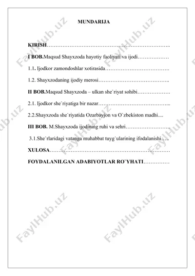maqsud shayxzoda she`riyati — DOCX