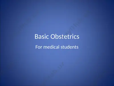 basic obstetrics — PPT