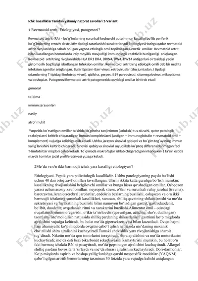revmatoid artrit — DOCX