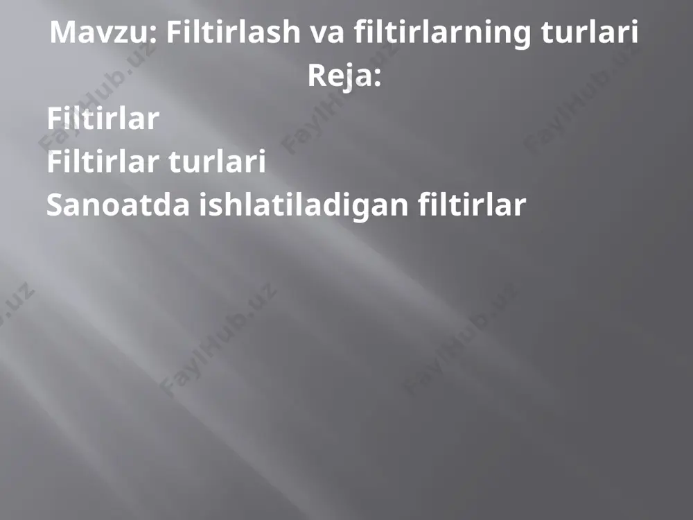 usulidir, u lab. va sanoatda (kimyo, oziq-ovqat, neftni qayta ishlash, konchilik va boshqa sohalarda) keng qoʻllanadi image2.jpeg image3.png image4.jpg image5.jpg image6.jpg image7.jpg image8.jpg image9.jpg image10.jpg image11.png /docprops/thumbnail.jpeg