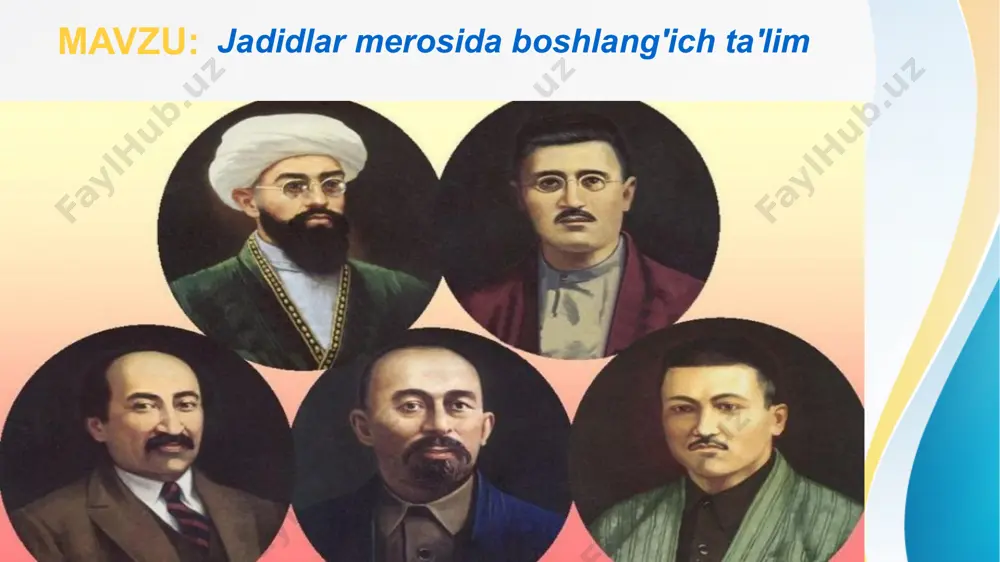yoda 10003 ta maktab, 1085 ta madrasa bo`lgan. xiva xoni raximxon bahodirxoni soniy-feruz (1844-1910) mahalliy bolalardan ilmli kishilar tayyorlash uchun xiva xoni raximxon bahodirxoni soniy-feruz (1844-1910) katta ishlar qildi. uning tashabbusi bilan saroyda maktab ochilib, bunda rus o`qituvchisi va mashhur qorilar dars berganlar. feruz farmoni bilan 1904 yil 10 noyabrda urganchda birinchi yangi usul maktab ochilgan. unda turkiyalik husayn kushayev ta’lim-tarbiya ishlarini olib borgan. 1906-07 yillarda qizlar maktabi ham tashkil qilinib, uning xotini komila kushayeva qizlarni o`qitgan. 1909 yili feruz qo`l ostidagi madrasalar soni 130 taga, o`quvchilar soni 2300 ga yetadi. feruz komil xorazmiyni toshkentga gimnaziya va maktablarda o`qitish usulini o`rganishga yuboradi. u qaytgach ishlar jonlanib ketadi. komil xorazmiy maktab o`quv dasturi va rejasida- riyoziyot, tarix, geografiya, tabiat, rus tili, ona tili, islomshunoslik fanlarini o`qitish belgilanadi. sharq mutafakkirlari va rus yozuvchilari asarlari o`rganiladi. feruz o`z saroyida tipolitografiya-toshbosimxona tashkil qiladi. navoiy, munis kabilarning asarlari nashr etiladi. 1865 yillarda markaziy osiyo to`liq …